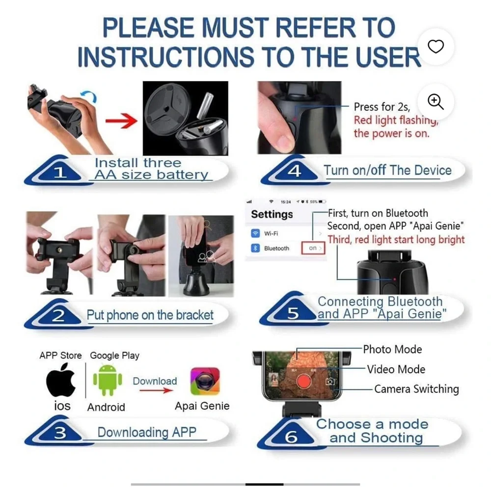 Bluetooth rotation shooting camera